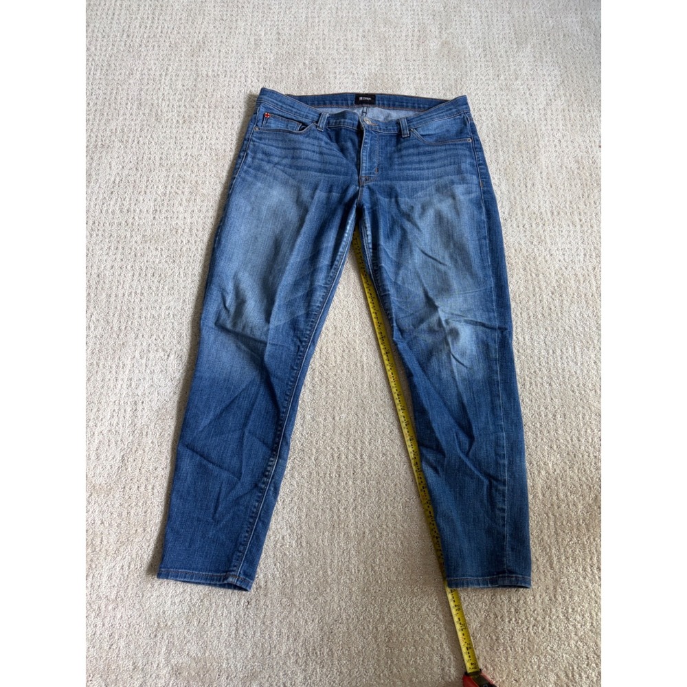 Hudson Krista Super Skinny Crop Jeans Blue Medium Wash Women
